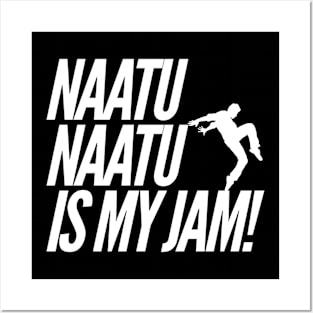 Naatu Naatu Tee white letters Posters and Art